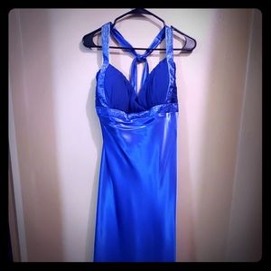 I'm selling a royal blue evening gown w/ shawl